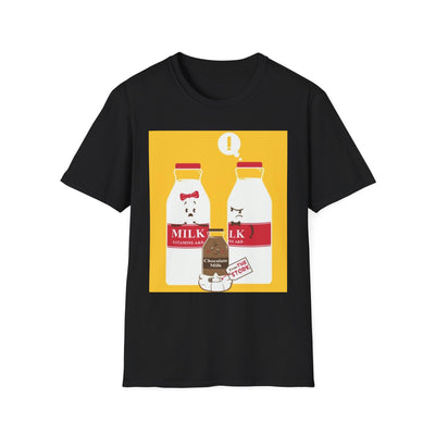 Funny Milk & Cookie T-Shirt — Dark Humor Graphic Tee | Meme Shirt