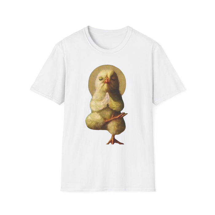 Praying Chick T-Shirt — Cute Funny Chicken Graphic Tee | Wholesome Humor